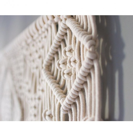 Large Woven Macrame Wall Hanging Cotton Bohemian Tapestry Room Decoration Large Woven Macrame Wall Hanging Cotton Bohemian Tapestry Room Decoration