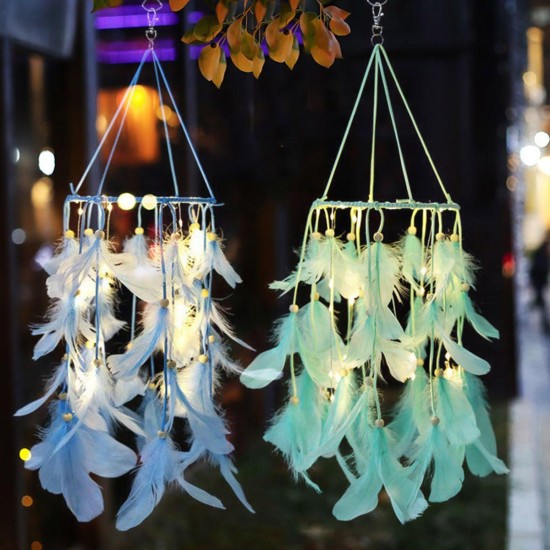 Lighting Dream Catcher LED Light Hanging Crafts Wind Chimes Girl Bedroom Romantic Hanging Decoration Gift Lighting Dream Catcher LED Light Hanging Crafts Wind Chimes Girl Bedroom Romantic Hanging Decoration Gift