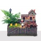 Lighting Tuscany's Cabin Flower Pot Craft Ornaments Magic Lantern House Planter Bonsai