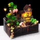 Lighting Tuscany's Cabin Flower Pot Craft Ornaments Magic Lantern House Planter Bonsai