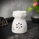 Lotus Flower Ceramic Oil Incense Burner Tea Light Holder Home Fragrance White Lotus Flower Ceramic Oil Incense Burner Tea Light Holder Home Fragrance White