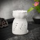 Lotus Flower Ceramic Oil Incense Burner Tea Light Holder Home Fragrance White Lotus Flower Ceramic Oil Incense Burner Tea Light Holder Home Fragrance White
