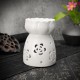 Lotus Flower Ceramic Oil Incense Burner Tea Light Holder Home Fragrance White Lotus Flower Ceramic Oil Incense Burner Tea Light Holder Home Fragrance White