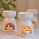 Lotus Flower Ceramic Oil Incense Burner Tea Light Holder Home Fragrance White Lotus Flower Ceramic Oil Incense Burner Tea Light Holder Home Fragrance White