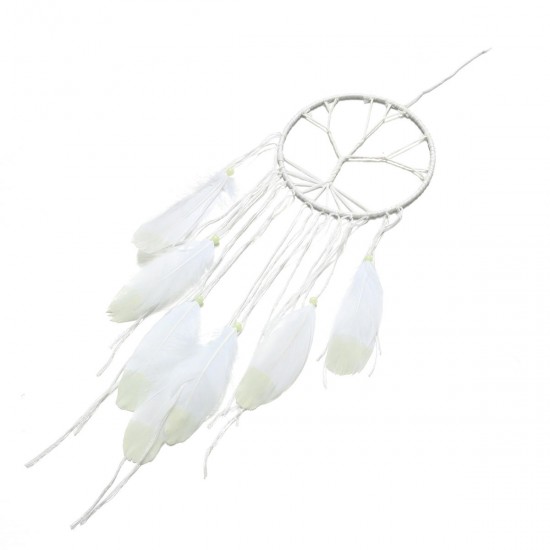 Luminous Life Tree White Fluorescent Dream Catcher Window Hanging Home Decorations