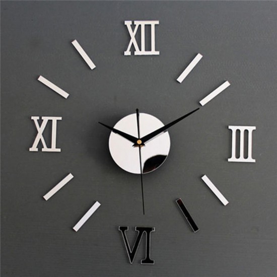 Luxury 3D DIY Wall Art Mirror Clock Home Modern Design Removable Decal Wall Sticker Decor Luxury 3D DIY Wall Art Mirror Clock Home Modern Design Removable Decal Wall Sticker Decor