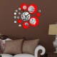 Luxury 3D DIY Wall Art Mirror Clock Home Modern Design Removable Decal Wall Sticker Decor