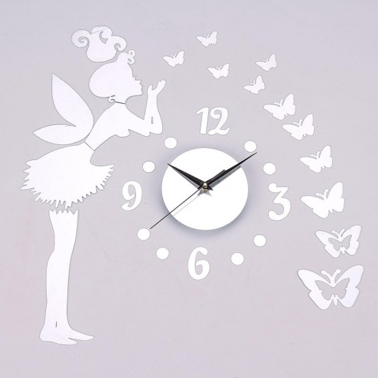 Luxury 3D DIY Wall Art Mirror Clock Home Modern Design Removable Decal Wall Sticker Decor