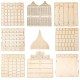 MDF Wooden Decorations Ramadan Advent Calendar DIY House Drawer Stand Rack