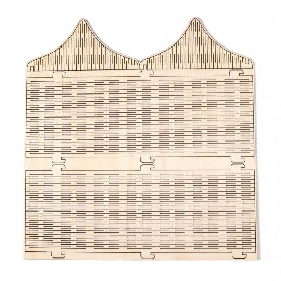 MDF Wooden Decorations Ramadan Advent Calendar DIY House Drawer Stand Rack