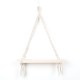 Macrame Plant Hanger Rack Hanging Shelf Bookshelf Hemp Rope Wall Mounted Shelves