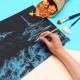 Magic Scratch Sketch Pad Wooden Drawing Shiny Stick Art Painting Paper and Board Magic Scratch Sketch Pad Wooden Drawing Shiny Stick Art Painting Paper and Board