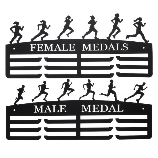 Male/Female Running Medal Hanger Holder Display Sport Medal Rack Decorations Male/Female Running Medal Hanger Holder Display Sport Medal Rack Decorations