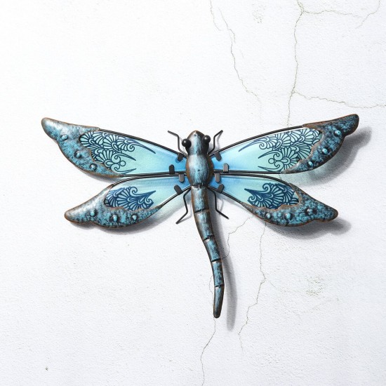 Metal Dragonfly Wall Artwork for Garden Decoration Miniaturas Animal Outdoor