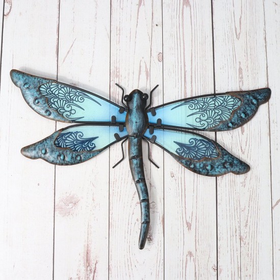 Metal Dragonfly Wall Artwork for Garden Decoration Miniaturas Animal Outdoor