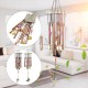 Metal Eight Tube 4 Bell Wooden Wind Chime Wooden Home Garden Handicraft Ornaments