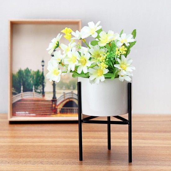 Metal Plant Stand Flower Pot Shelves Rack Holder Aron Frame Ceramic Vase