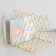 Metal Triangle Iron Art Desktop Bookshelf Letter Magazine Rack Holder Home Office Storage Metal Triangle Iron Art Desktop Bookshelf Letter Magazine Rack Holder Home Office Storage