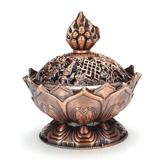 Mini Alloy Bronze Incense Burner Incensory Craft Home Office Decoration