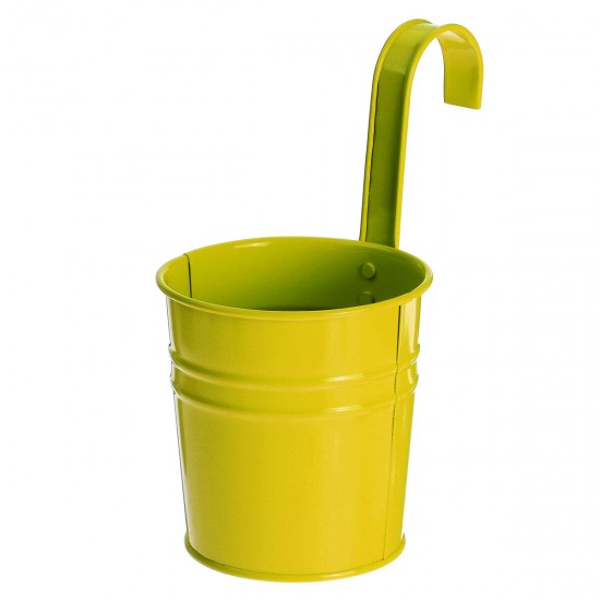 Mini Flower Pot Hanging Balcony Garden Planter Metal Hook Iron Bucket Decoration Mini Flower Pot Hanging Balcony Garden Planter Metal Hook Iron Bucket Decoration