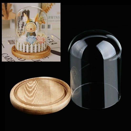 Mini Glass Booth Display Dome Cover Flower Vase With Wood Cork Home Decorations Gift Mini Glass Booth Display Dome Cover Flower Vase With Wood Cork Home Decorations Gift