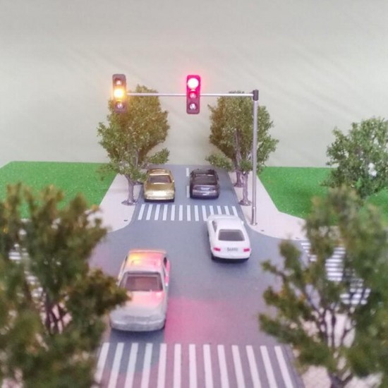 Mini Micro Traffic Signal Turn Lights Model HO OO Scale Railway Crossing Train Street Light Model Mini Micro Traffic Signal Turn Lights Model HO OO Scale Railway Crossing Train Street Light Model