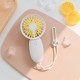 Mini USB Fan Portable Handheld Rechargeable 5-Level Adjustment Cooling Fan Wind Cooler for Home Office Outdoor