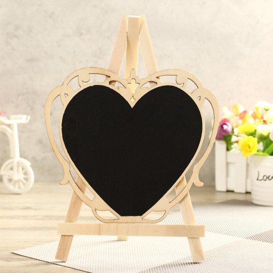 Mini Vintage Wooden Blackboard Table Number Signs Message Memo Chalk Board Party Decorations
