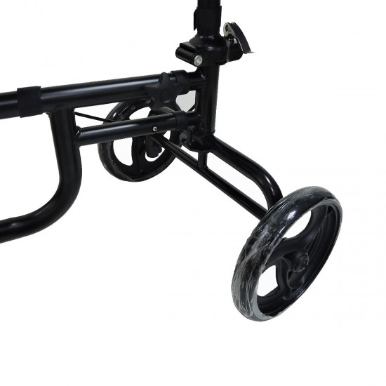 Mobility Knee Walker Scooter Roller Crutch Leg Steerable Foldable Black