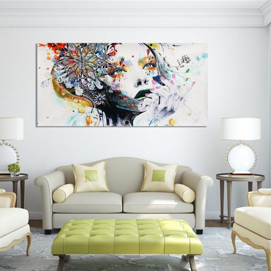 Modern Artwork Decor Girl Canvas Oil Painting Print Picture Home Wall Art Decor Unframed