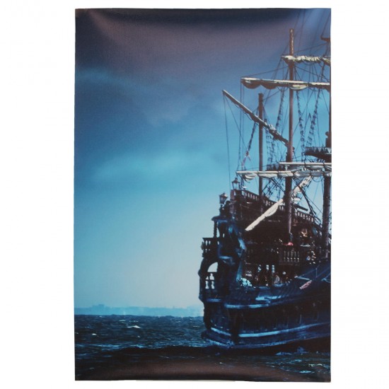 Modern Canvas Print Painting Picture Home Decor Blue Sea Boat Wall Art Framed Paper