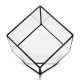 Modern Glass Geometric Terrarium Tabletop Succulent Plants Inclined Container Fern Moss Flower Pot