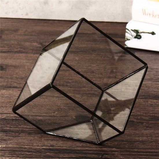 Modern Glass Geometric Terrarium Tabletop Succulent Plants Inclined Container Fern Moss Flower Pot Modern Glass Geometric Terrarium Tabletop Succulent Plants Inclined Container Fern Moss Flower Pot