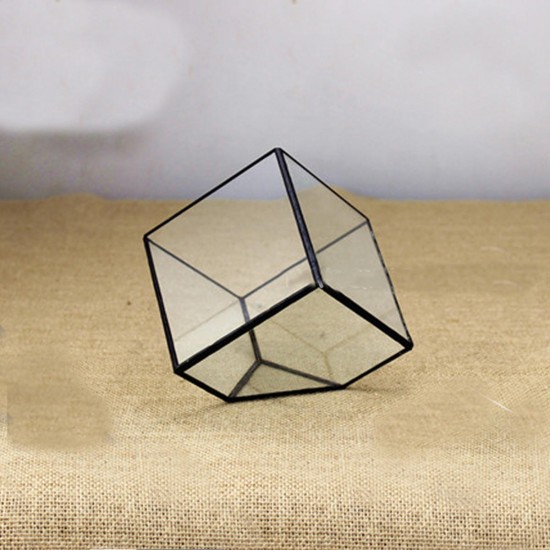 Modern Glass Geometric Terrarium Tabletop Succulent Plants Inclined Container Fern Moss Flower Pot Modern Glass Geometric Terrarium Tabletop Succulent Plants Inclined Container Fern Moss Flower Pot