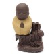 Monk Backflow Incense Cone Burner Stick Holder Buddha Home Fragrant Censer Decor