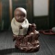 Monk Backflow Incense Cone Burner Stick Holder Buddha Home Fragrant Censer Decor