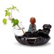 Monk Ceramic Backflow Cones Smoke Incense Burner Sticks Holder Monk Ceramic Backflow Cones Smoke Incense Burner Sticks Holder