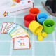 Montessori Wooden Color Classification Matching Toys Sets Kids Early Education