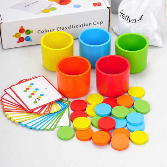 Montessori Wooden Color Classification Matching Toys Sets Kids Early Education Montessori Wooden Color Classification Matching Toys Sets Kids Early Education
