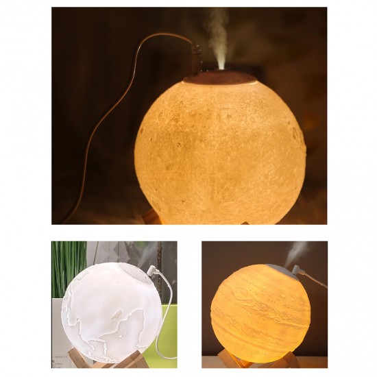 Moon Lamp Humidifier Aromatherapy Diffuser LED Desk Moon Lamp with Cool Mist Humidifier Function Adjustable Brightness and Mist Mode Moon Lamp Humidifier Aromatherapy Diffuser LED Desk Moon Lamp with Cool Mist Humidifier Function Adjustable Brightness and Mist Mode