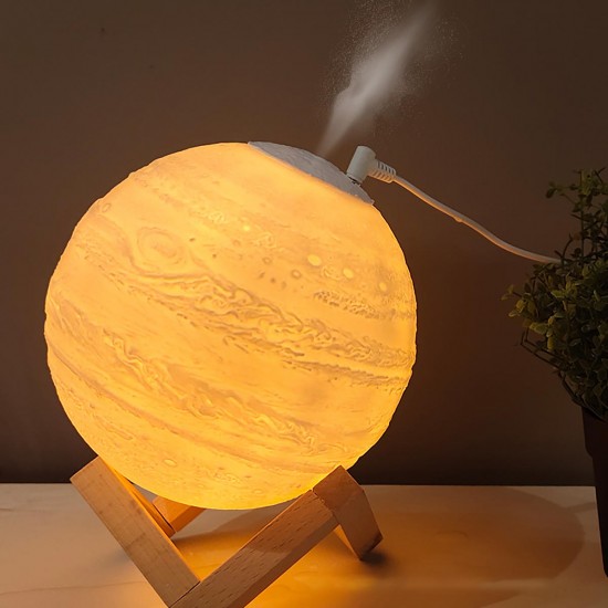 Moon Lamp Humidifier Aromatherapy Diffuser LED Desk Moon Lamp with Cool Mist Humidifier Function Adjustable Brightness and Mist Mode