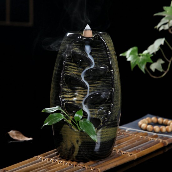 Mountain River Incense Holder Backflow Incense Ceramic Burner Incense Holder Handicraft