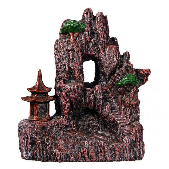 Mountain Waterfall Pavilion Backflow Incense Cone Burner Holder Fragrant Home Censer Decor Mountain Waterfall Pavilion Backflow Incense Cone Burner Holder Fragrant Home Censer Decor