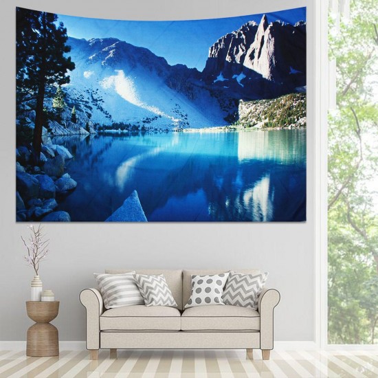 Mountain and Lake Tapestry Wall Hanging Forest Tapestries for Home Wall Decor