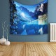 Mountain and Lake Tapestry Wall Hanging Forest Tapestries for Home Wall Decor