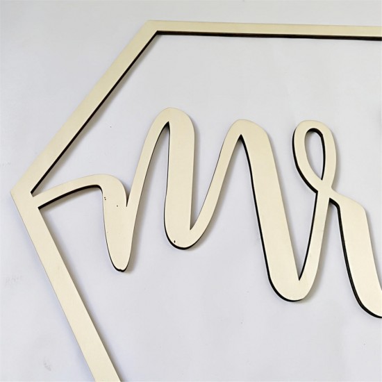 Mr. & Mrs. Wedding Bride Groom Chair Signs Set Hanging Wooden Party Decorations Mr. & Mrs. Wedding Bride Groom Chair Signs Set Hanging Wooden Party Decorations