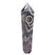 Natural Purple Amethyst Quartz Crystal Wand Pipe Healing with Carb Hole