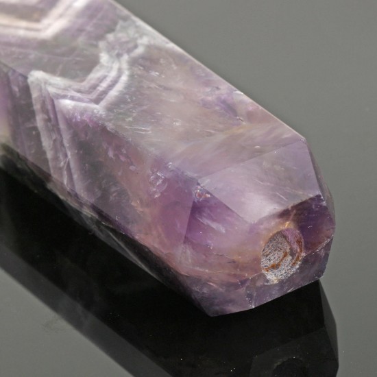 Natural Purple Amethyst Quartz Crystal Wand Pipe Healing with Carb Hole