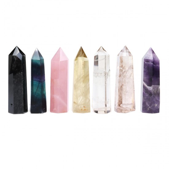 Natural Quartz Crystal One Terminated Point Prism Style Healing Wand Stone Obelisk Reiki Decorations