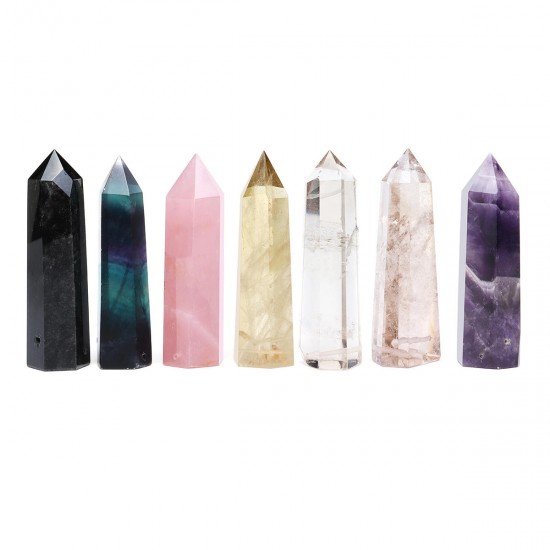 Natural Quartz Crystal One Terminated Point Prism Style Healing Wand Stone Obelisk Reiki Decorations Natural Quartz Crystal One Terminated Point Prism Style Healing Wand Stone Obelisk Reiki Decorations
